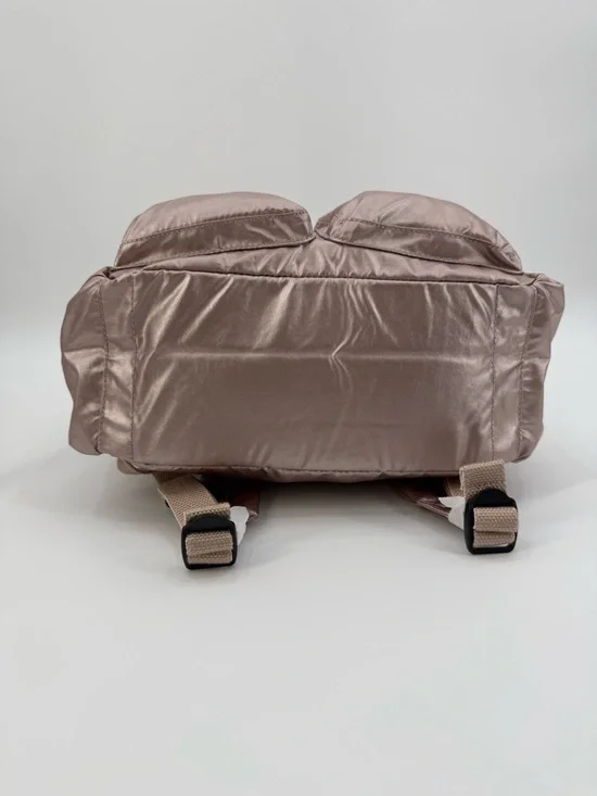 Kipling Charnell 11.5" LapTop Rose Gold Metallic Backpack with Monkey Charm - Picture 10 of 17